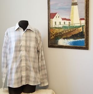 Mens Slim Fit Casual Plaid Shirt